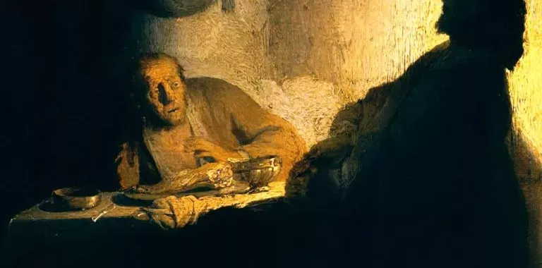 Rembrandt-la-surprise-du-pélerin-dEmmaüs-1648-Louvre-768x551